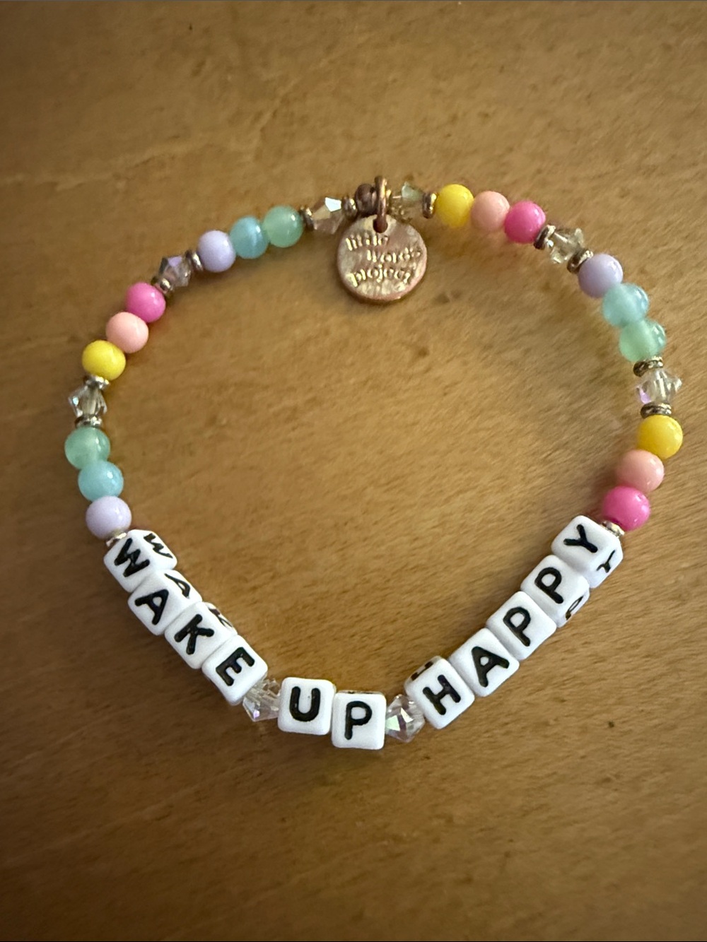 Little Words Project Beaded 'Wake Up Happy' Bracelet - Multicolor